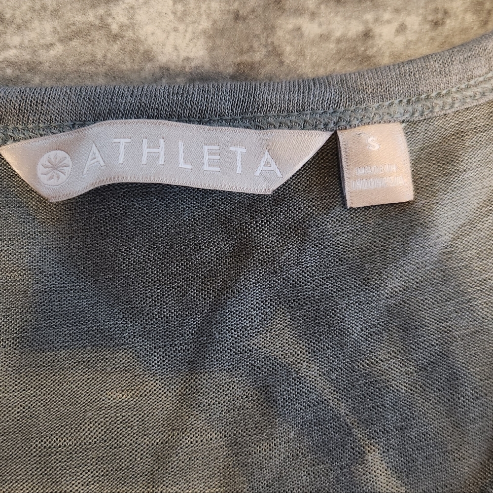 Athleta T-Shirt Grey/Green
